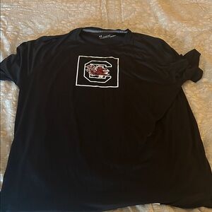 Under Armour Black Tee with Red and White Graphic
